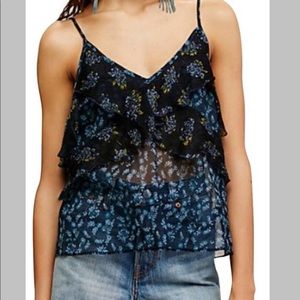 Free People Crinkled Sheer Tank